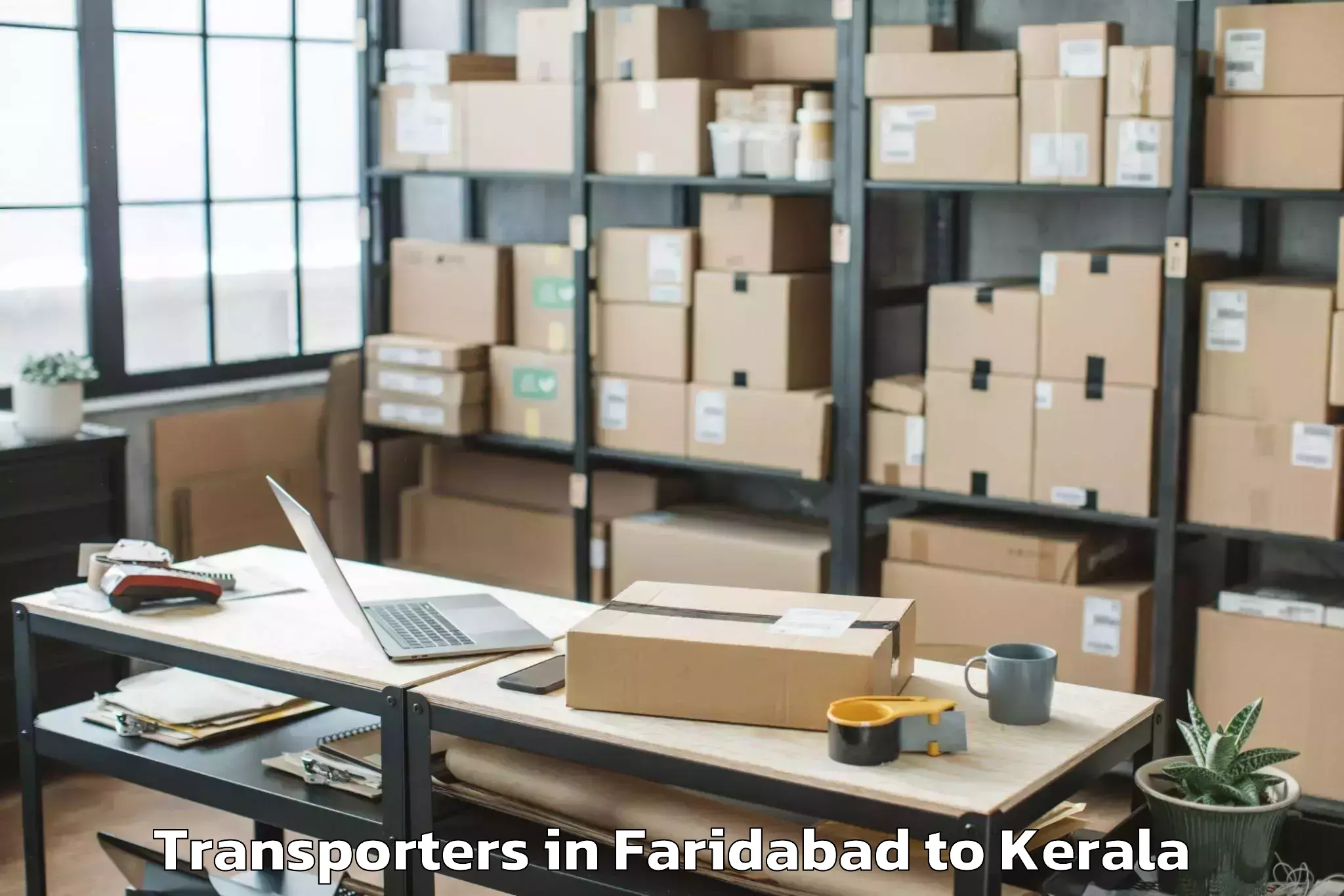 Top Faridabad to Iringal Transporters Available